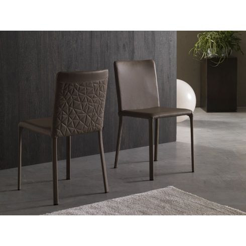 Lot de 2 Chaises en cuir LUNETTES Plus